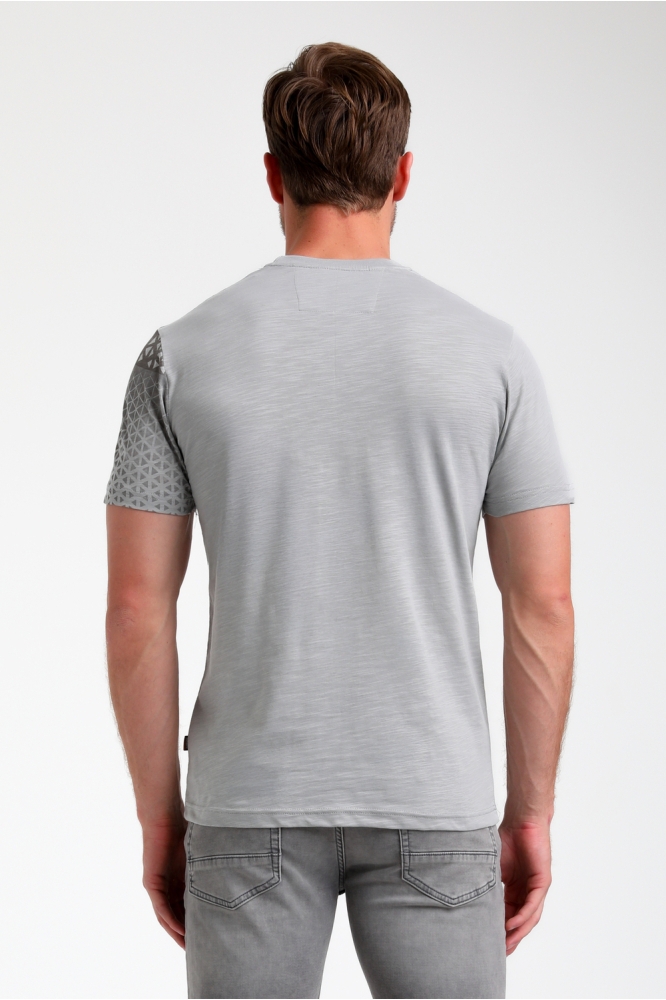 KATOENEN PRINT T SHIRT 155517 605 grey melange